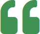 Green quotation mark on white background.