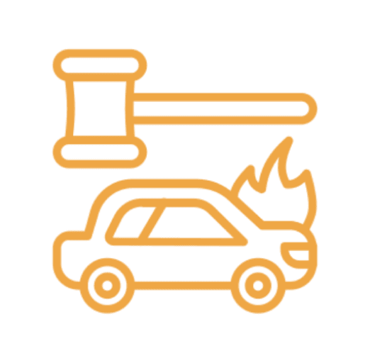 Icon showing a car with a fuel nozzle symbol, representing refueling.